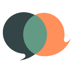 Intersecting speech bubbles