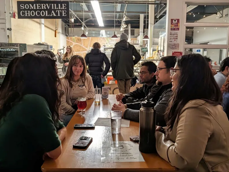 Guests having conversations at a Boston Conversations event